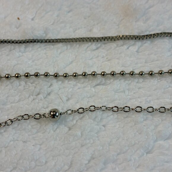 NWOT Silver Plated 3 Bracelets Jewelry - Picture 3 of 7